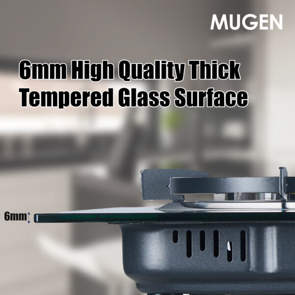 MUGEN Tempered Glass Built In Gas Hob / Tabletop Gas Cooker (7kW)