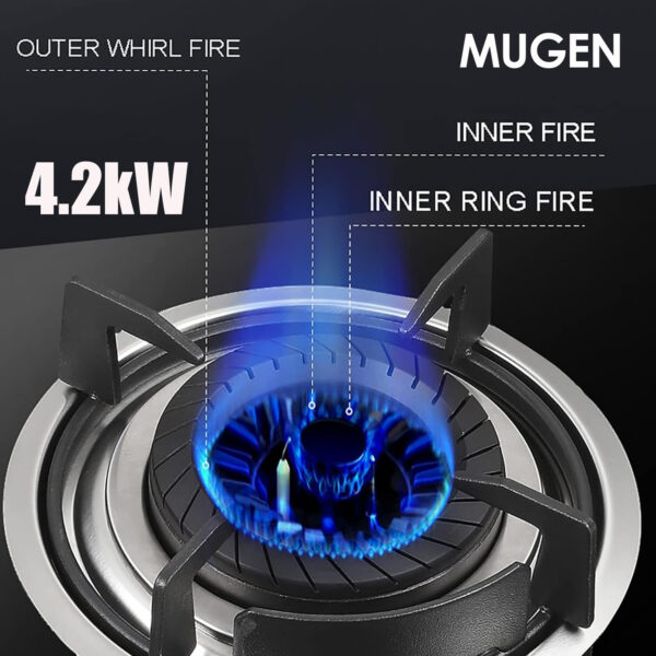 MUGEN Tempered Glass Built In Gas Hob / Tabletop Gas Cooker (7kW)
