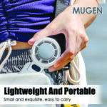 MUGEN Handheld Rechargeable Mini Foldable Portable Fan With Digital Display