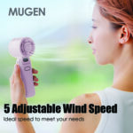 MUGEN Handheld Rechargeable Mini Foldable Portable Fan With Digital Display