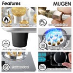 MUGEN Stainless Steel Built In Gas Hob / Tabletop Gas Cooker (10kW)