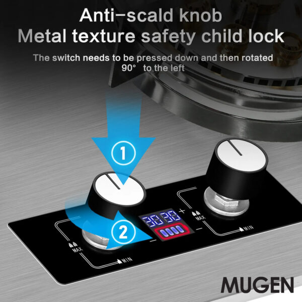MUGEN Stainless Steel Built In Gas Hob / Tabletop Gas Cooker (10kW)