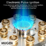MUGEN Stainless Steel Built In Gas Hob / Tabletop Gas Cooker (10kW)