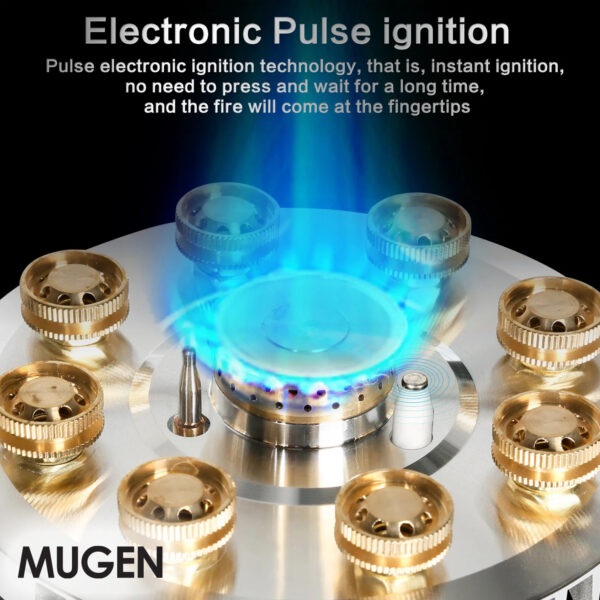 MUGEN Stainless Steel Built In Gas Hob / Tabletop Gas Cooker (10kW)
