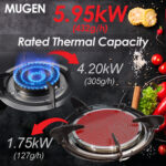 MUGEN Hybrid Stainless Steel Double Standing Gas Cooker