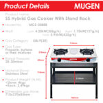 MUGEN Hybrid Stainless Steel Double Standing Gas Cooker