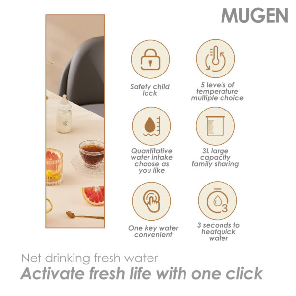 MUGEN Instant Hot Water Dispenser With Filter (3L)